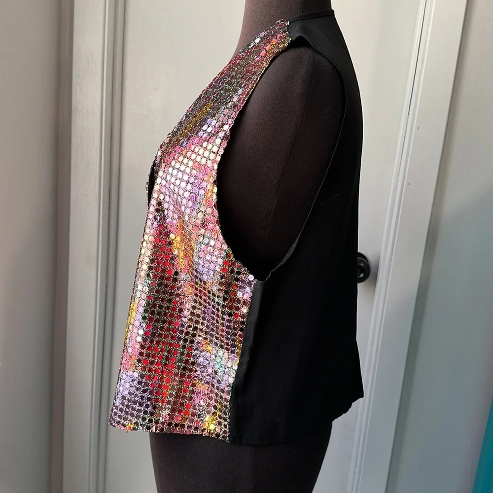 Shiny vintage vest - Picture 4 of 5